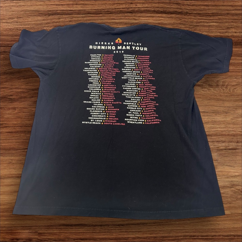 Dierks Bentley‎ Burning Man Tour T-Shirt Graphic Print XL - Picture 6 of 6
